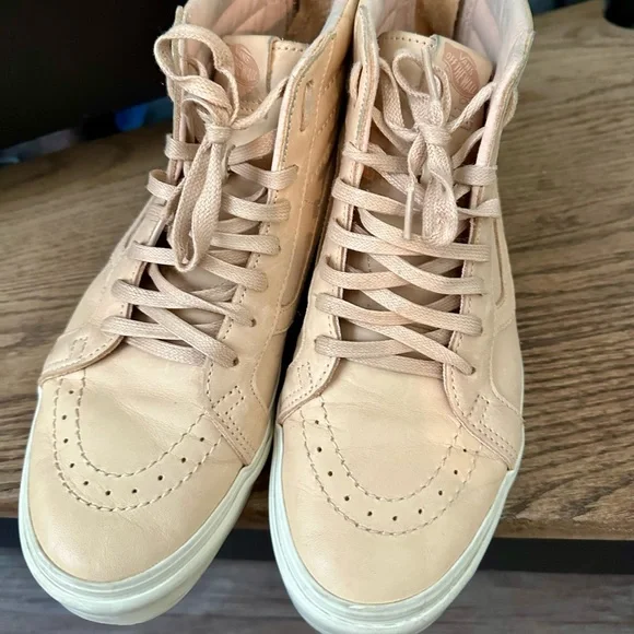 Brown Vachetta Vans High Vans Shoes Vans Sk8hi Vegetable Tan